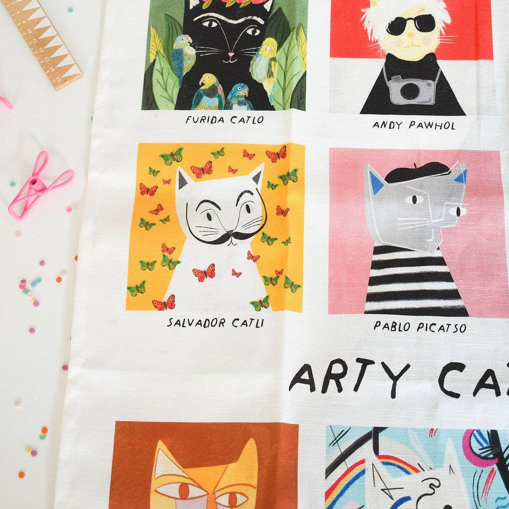 Arty Cats Tea Towel