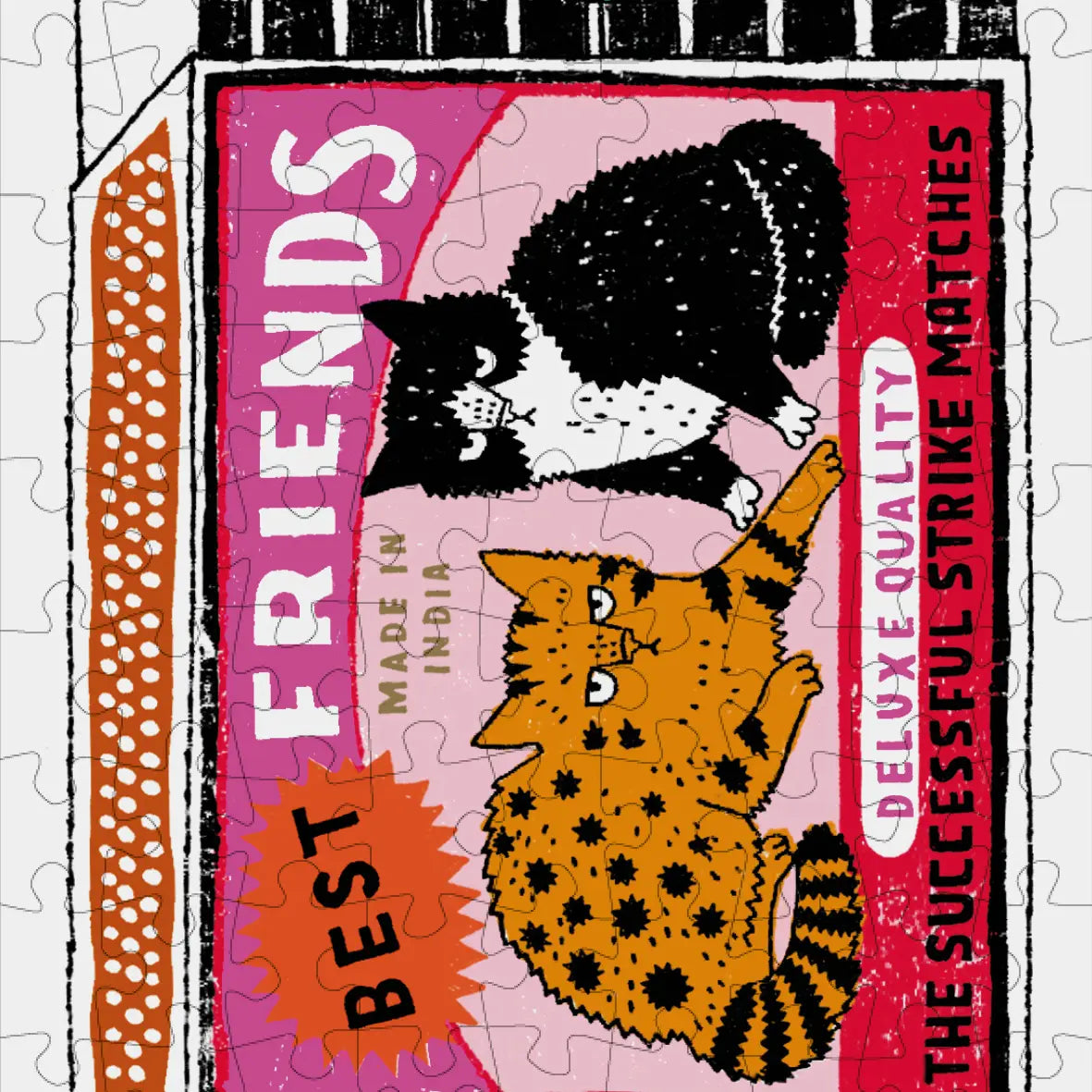 Best Friends Cats Matches - 99 Piece MINI Cat Jigsaw Puzzle