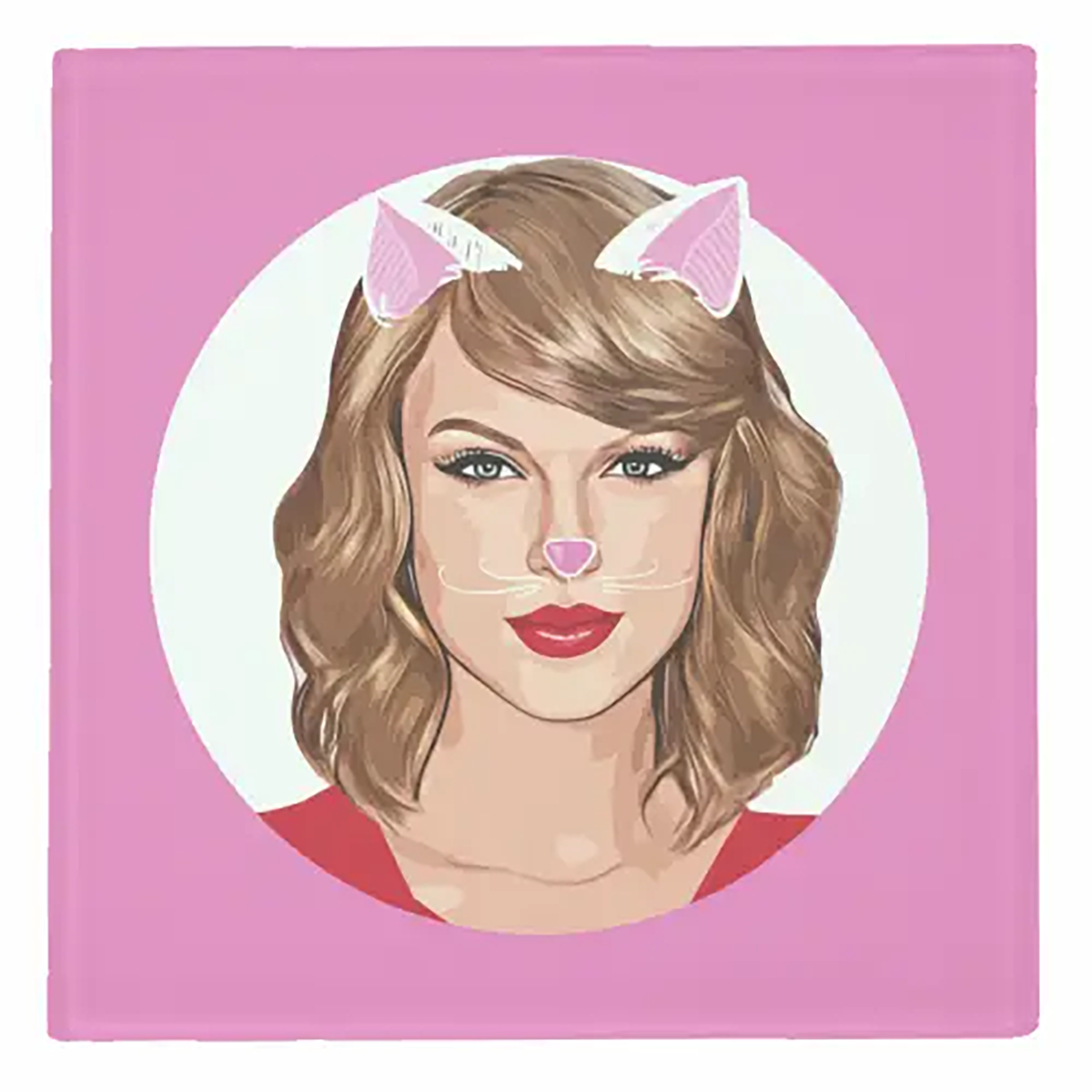 Dolly Wolfe - Glass Coaster 'Cat Lady'