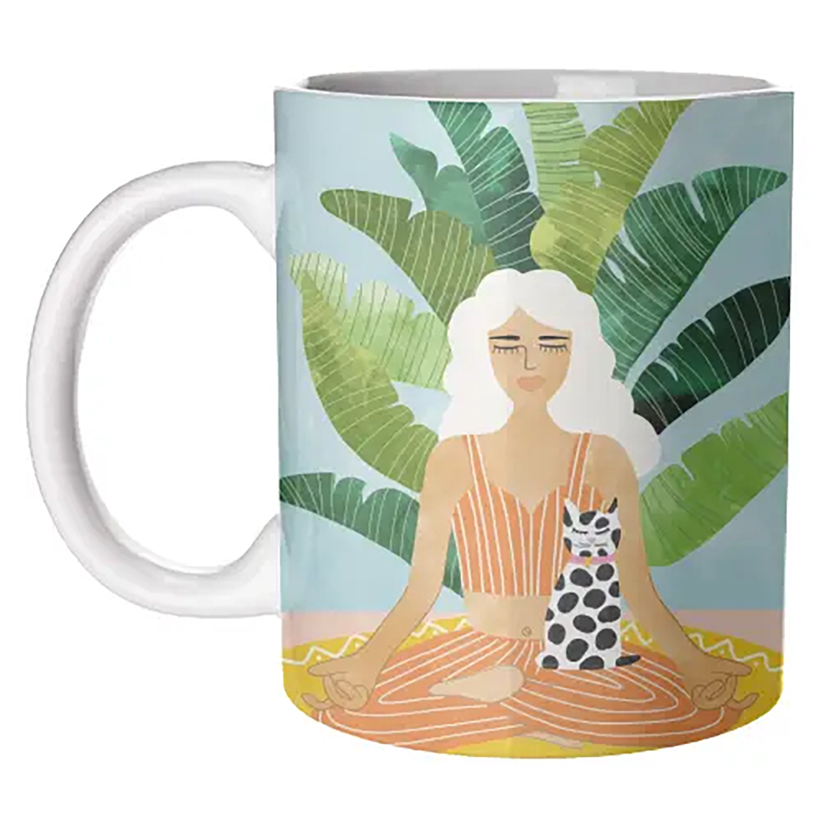 Uma Prabhakar Gokhale - Mug 'Meditation with Thy Cat'
