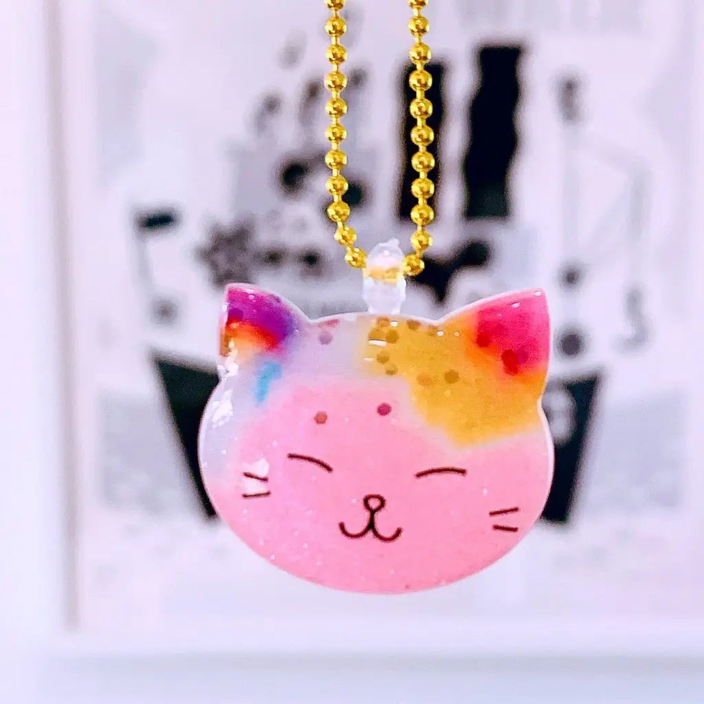 Pop Cutie Glitter Kitty Necklace