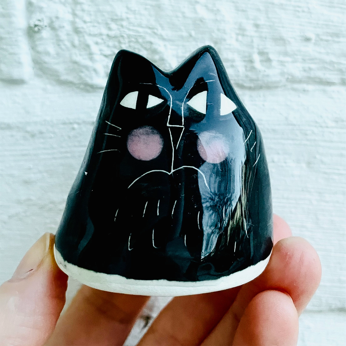 Anna Soba - Ceramic Reverse Cat Figurine Large