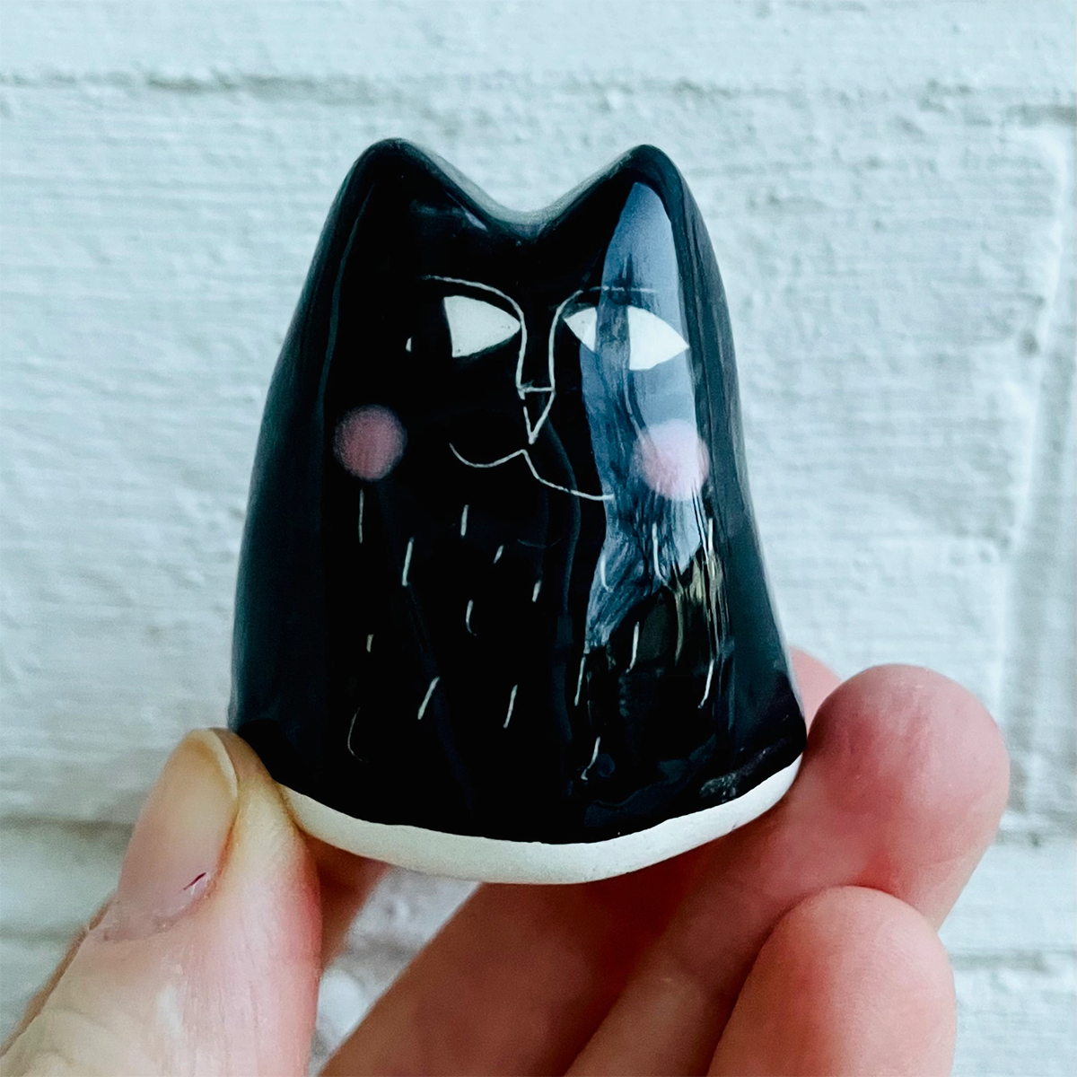 Anna Soba - Ceramic Reverse Cat Figurine Large