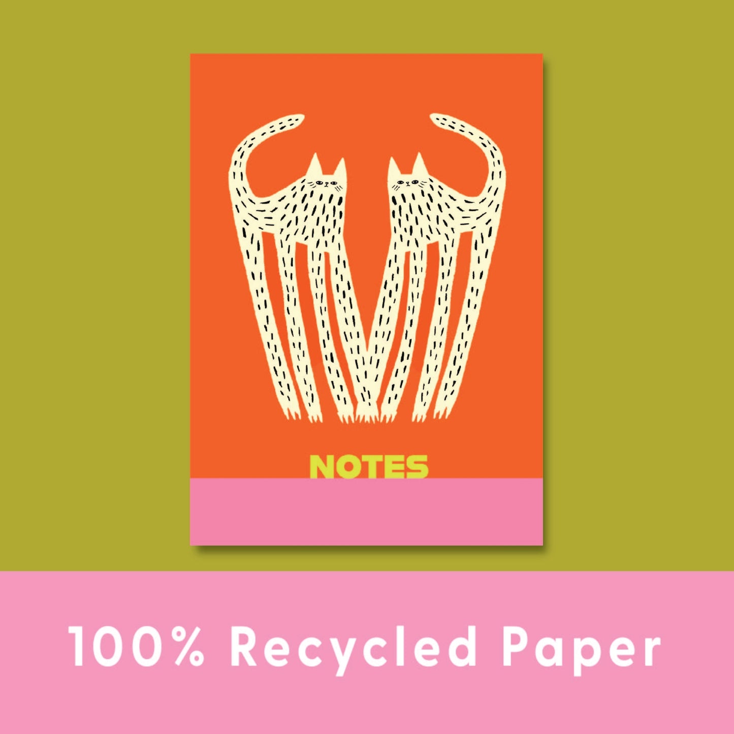 Ashley Percival - A5 Lined Notebook - Two White Cats - Artist Collab