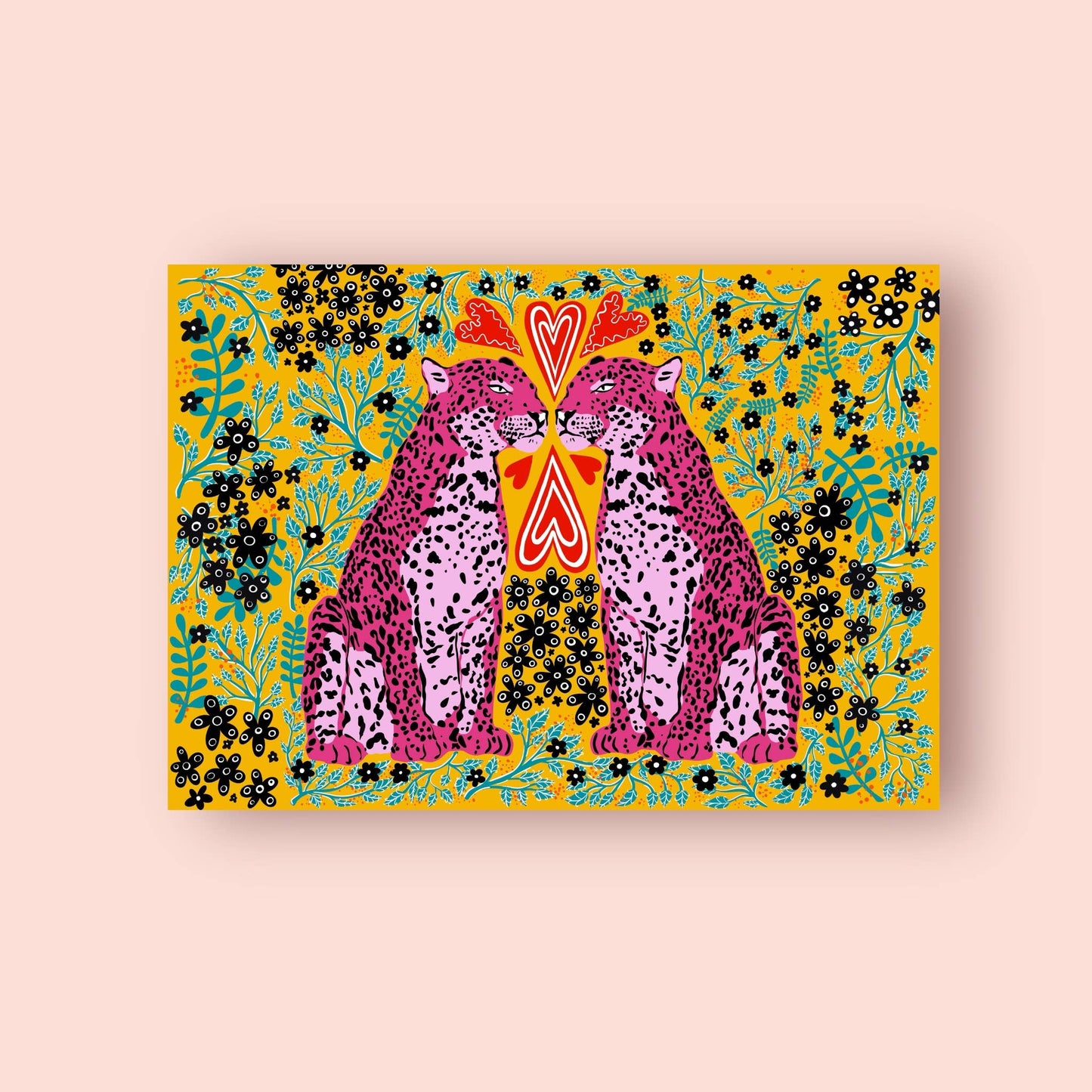 Pink Panthers Art Print: A4 - Neighbourhood Threat