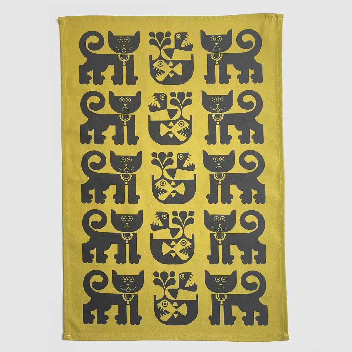 Magpie x Hornsea Teatowel Cat and Pirhana
