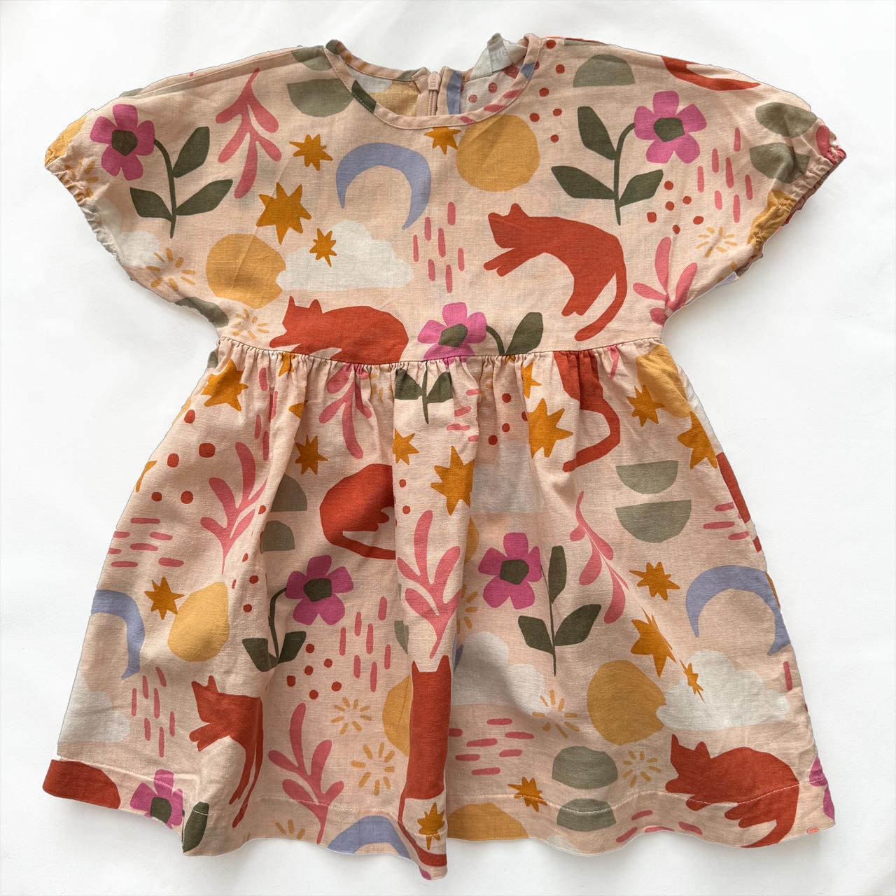 Preloved Kids - Little Princess Highway Cat party dress - Age 3 years