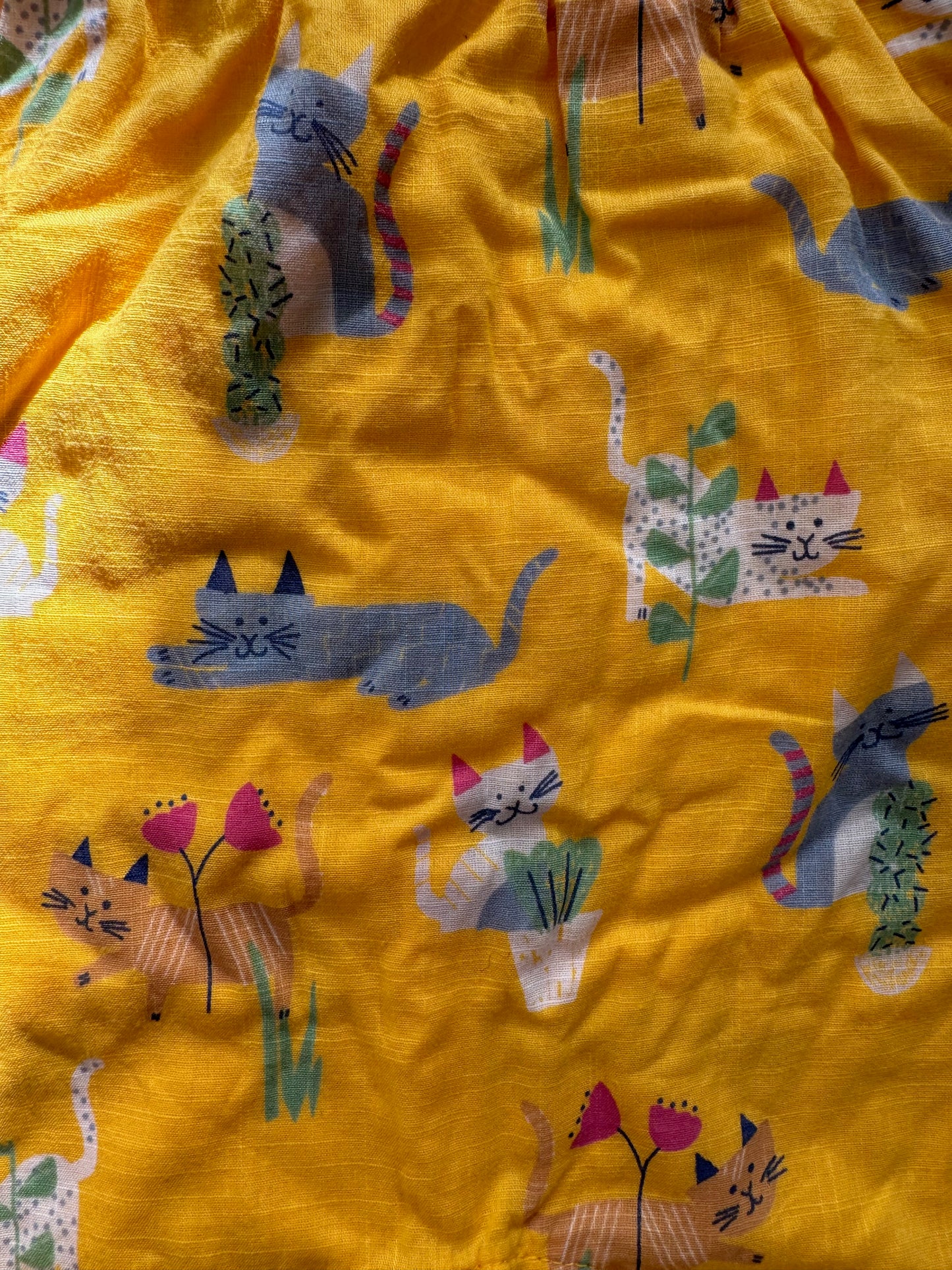 Preloved Kids - John Lewis Baby Unisex Cat print Romper 6-9 mths