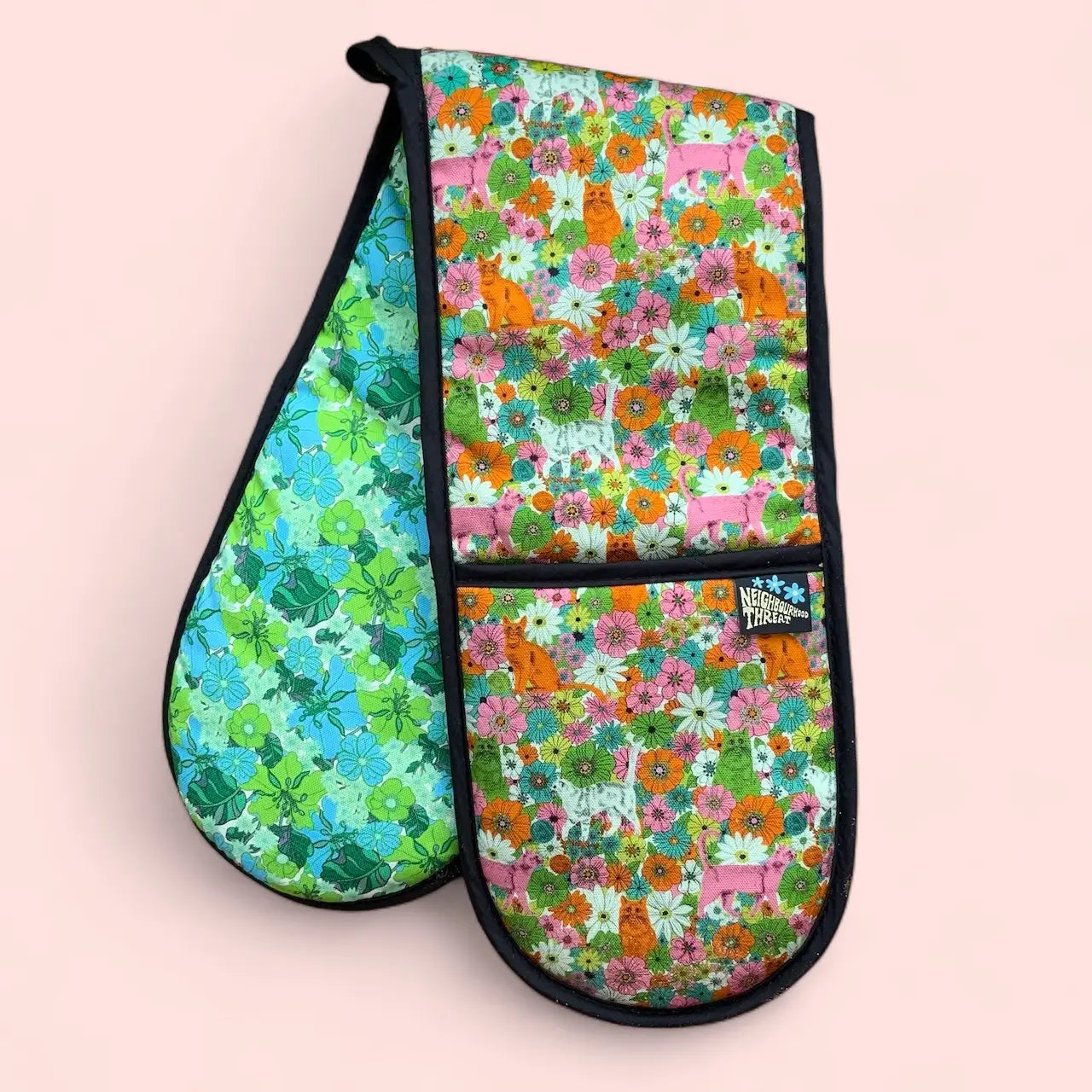 Neighbourhood Threat - Camo Cats Double Oven Gloves