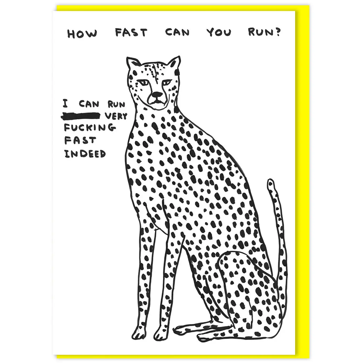 David Shrigley - Fast Cheetah Card