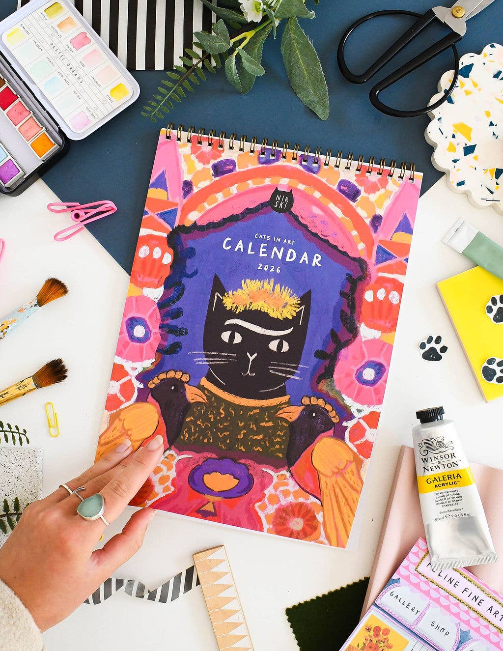 2026 Cats in Art Wall Calendar