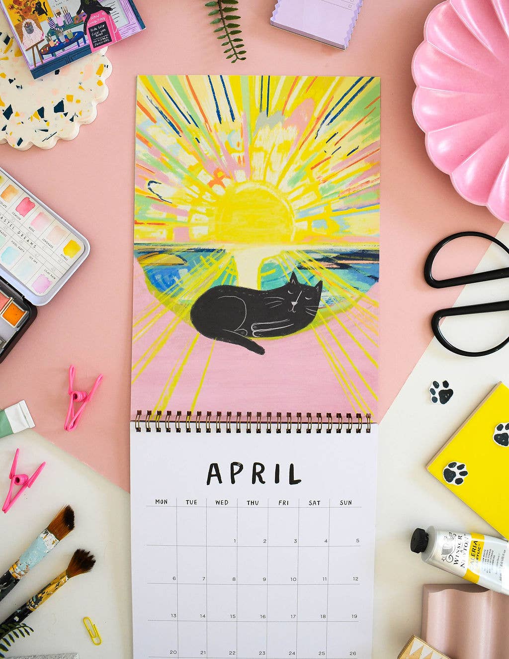 2026 Cats in Art Wall Calendar