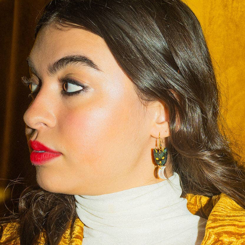 Astrologer's Cat Earrings - Tatty Devine