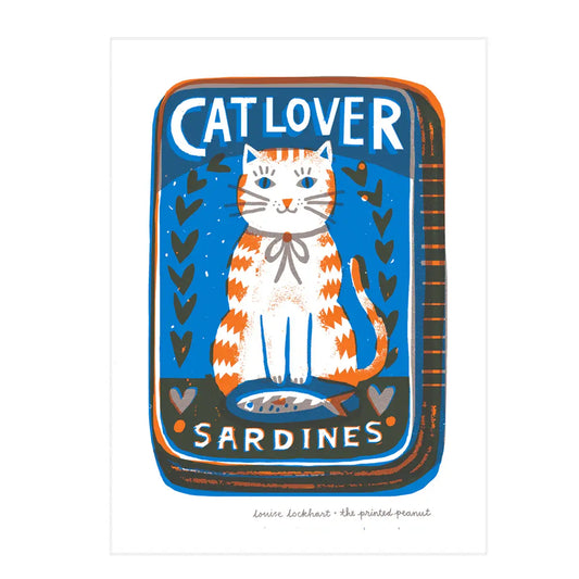 Cat Lover A4 Risograph Art Print