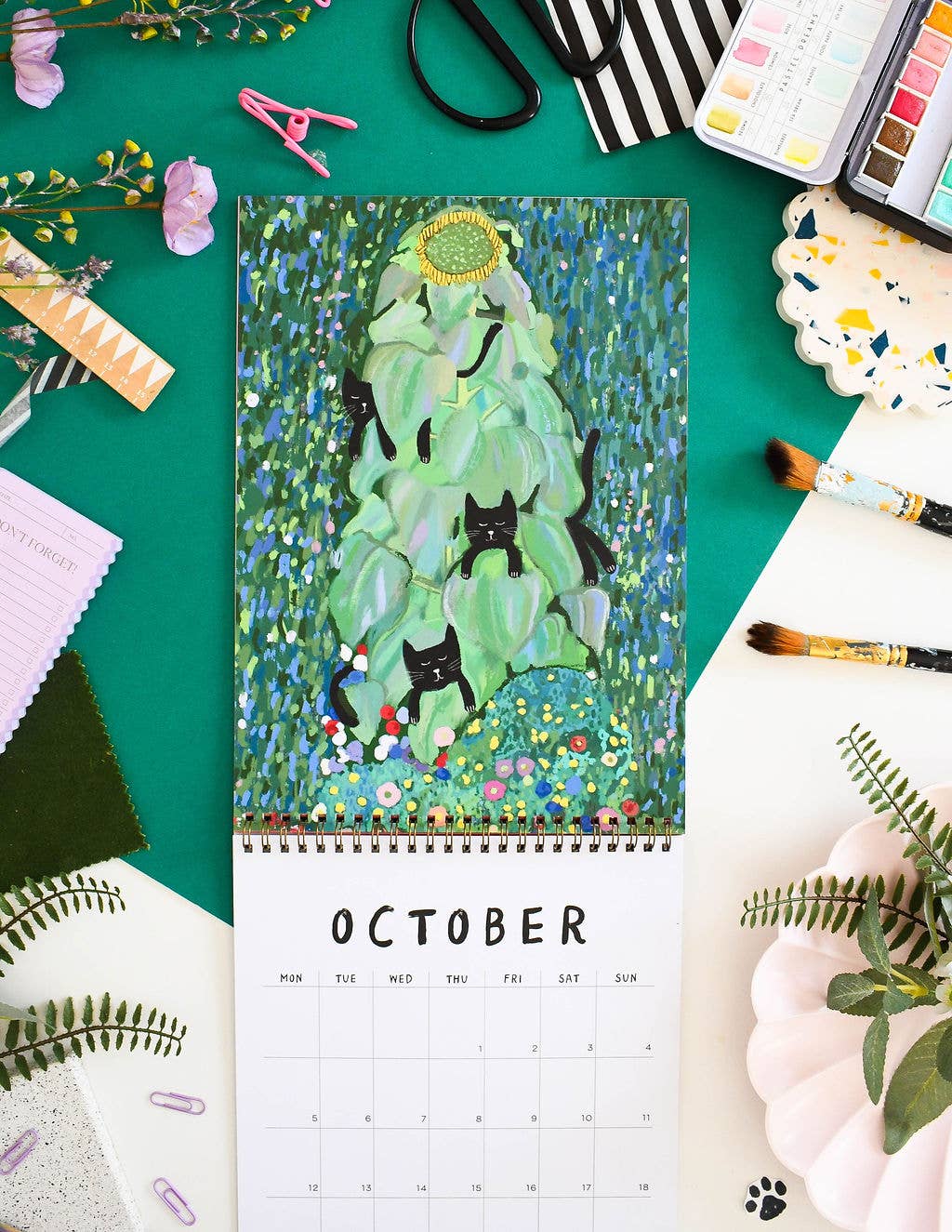 2026 Cats in Art Wall Calendar