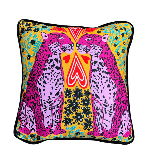 Pink Panthers Cushion Cover - Neighbourhood Threat