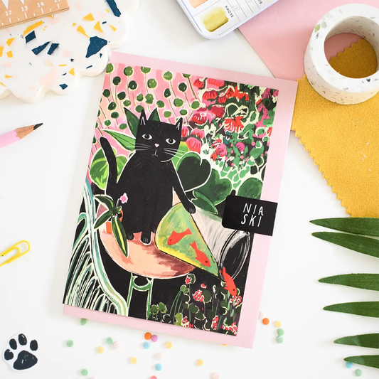 Niaski - Catisse and the Goldfish Cat Card