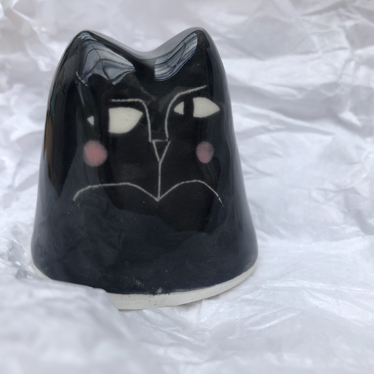 Anna Soba - Ceramic Reverse Cat Figurine Medium