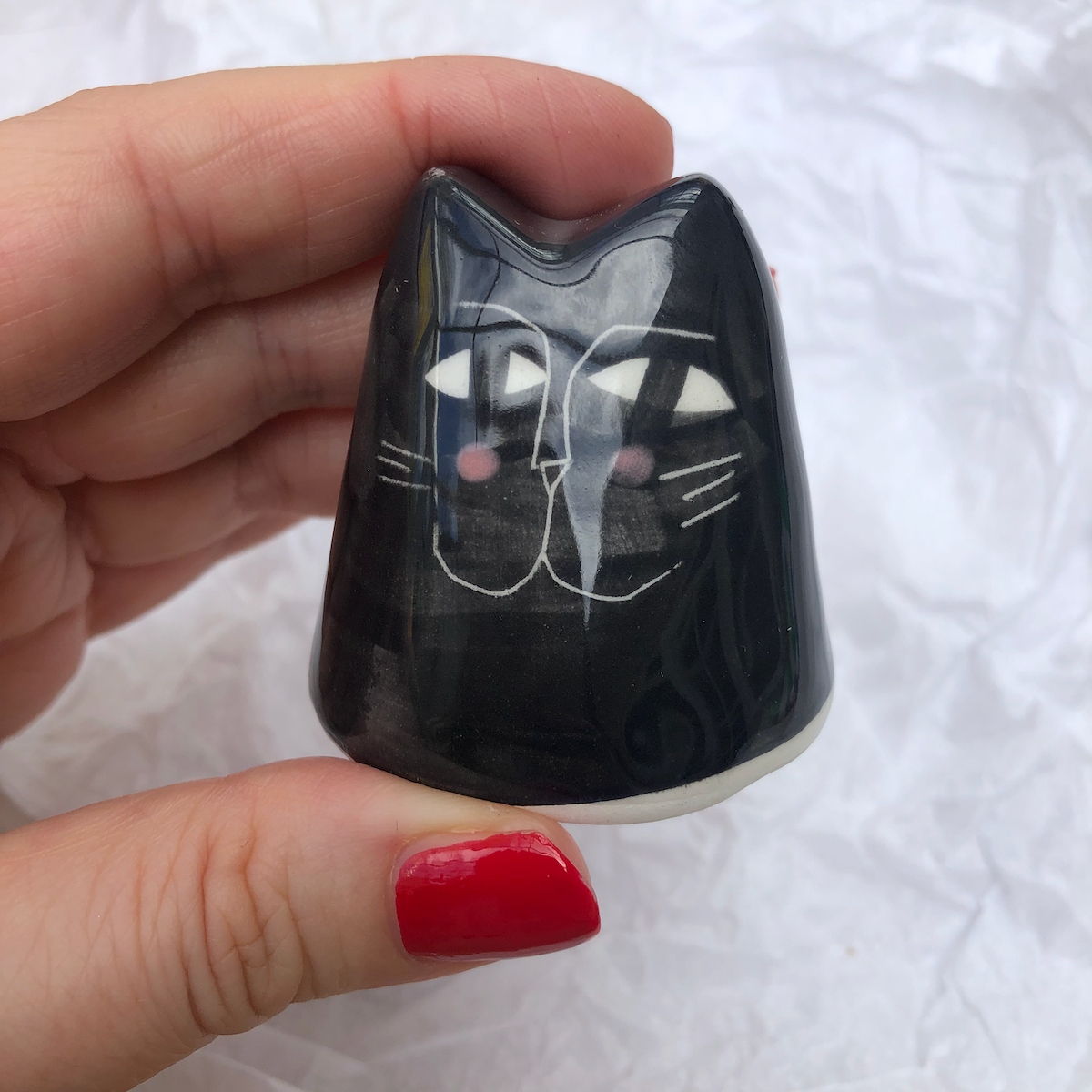 Anna Soba - Ceramic Reverse Cat Figurine Medium