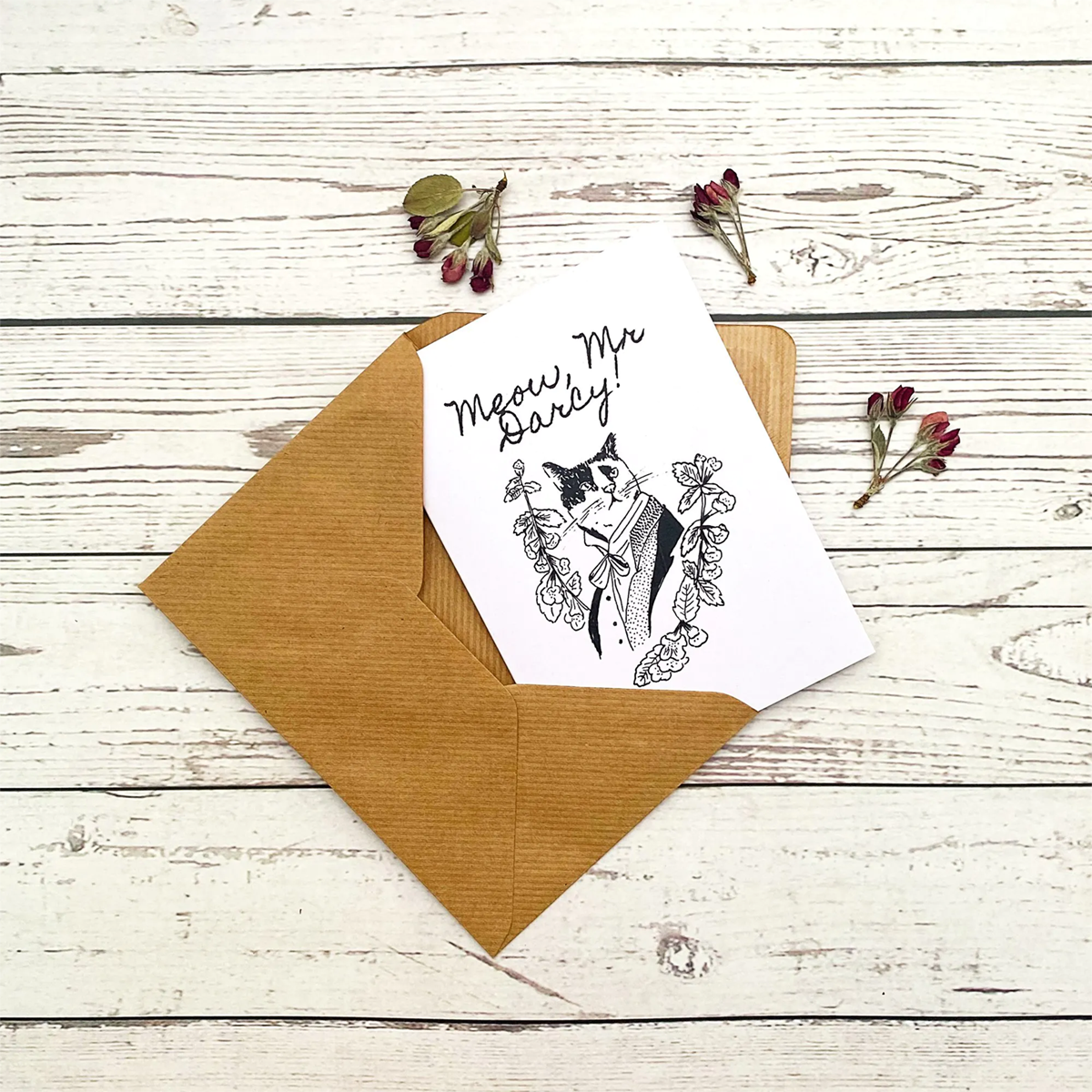 Meow, Mr Darcy! - Pride and Prejudice Greetings Card