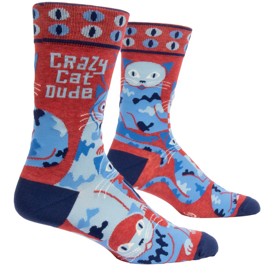 Blue Q - Crazy Cat Dude Men's Socks
