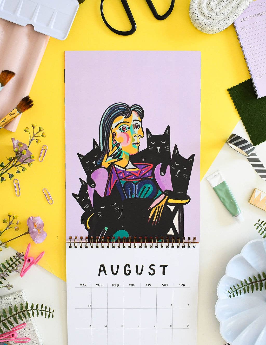 2026 Cats in Art Wall Calendar