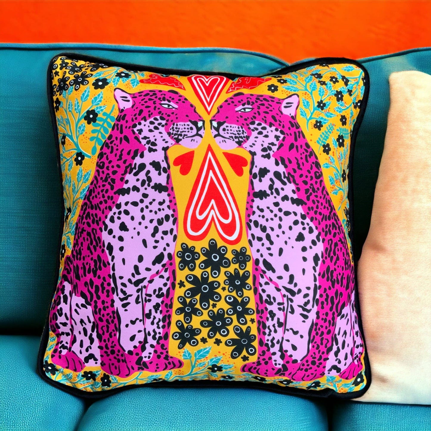 Pink Panthers Cushion Cover - Neighbourhood Threat