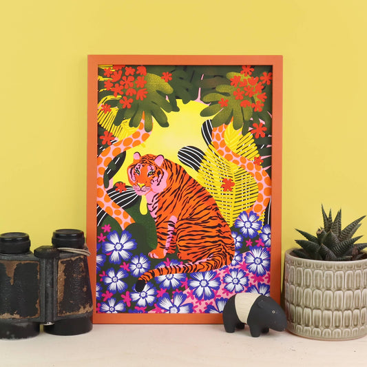 Tiger Art Print: A4 - Neighbourhood Threat