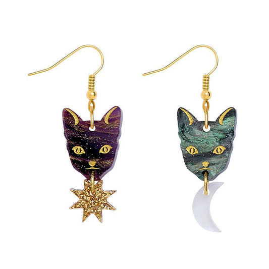 Astrologer's Cat Earrings - Tatty Devine