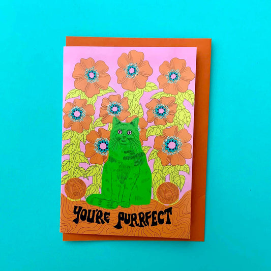 'You're Purrfect' Greeting Card