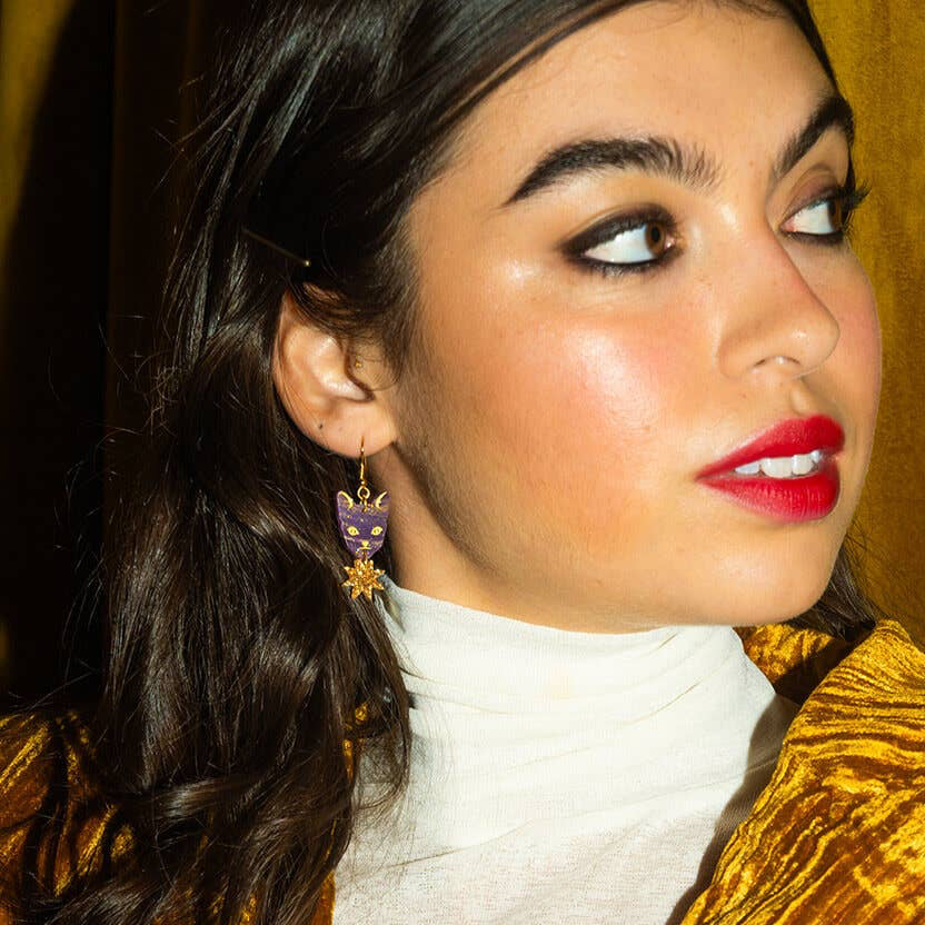 Astrologer's Cat Earrings - Tatty Devine