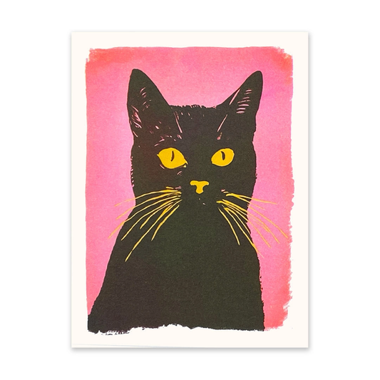 Ohh Deer - Retro Pink Cat Art Print