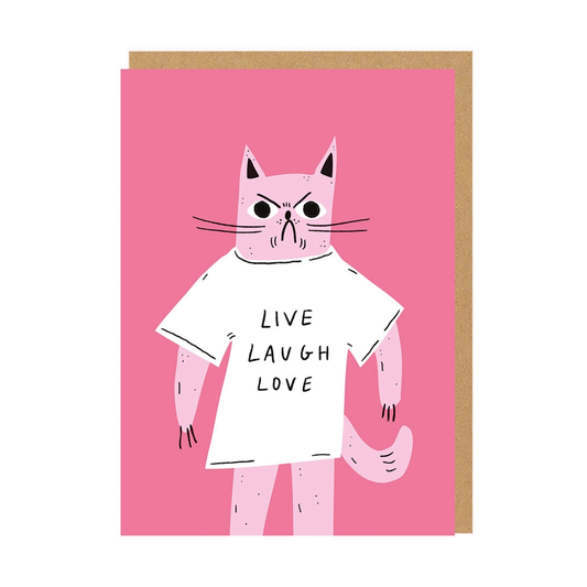 Ohh Deer - Live Laugh Love Cat Greeting Card