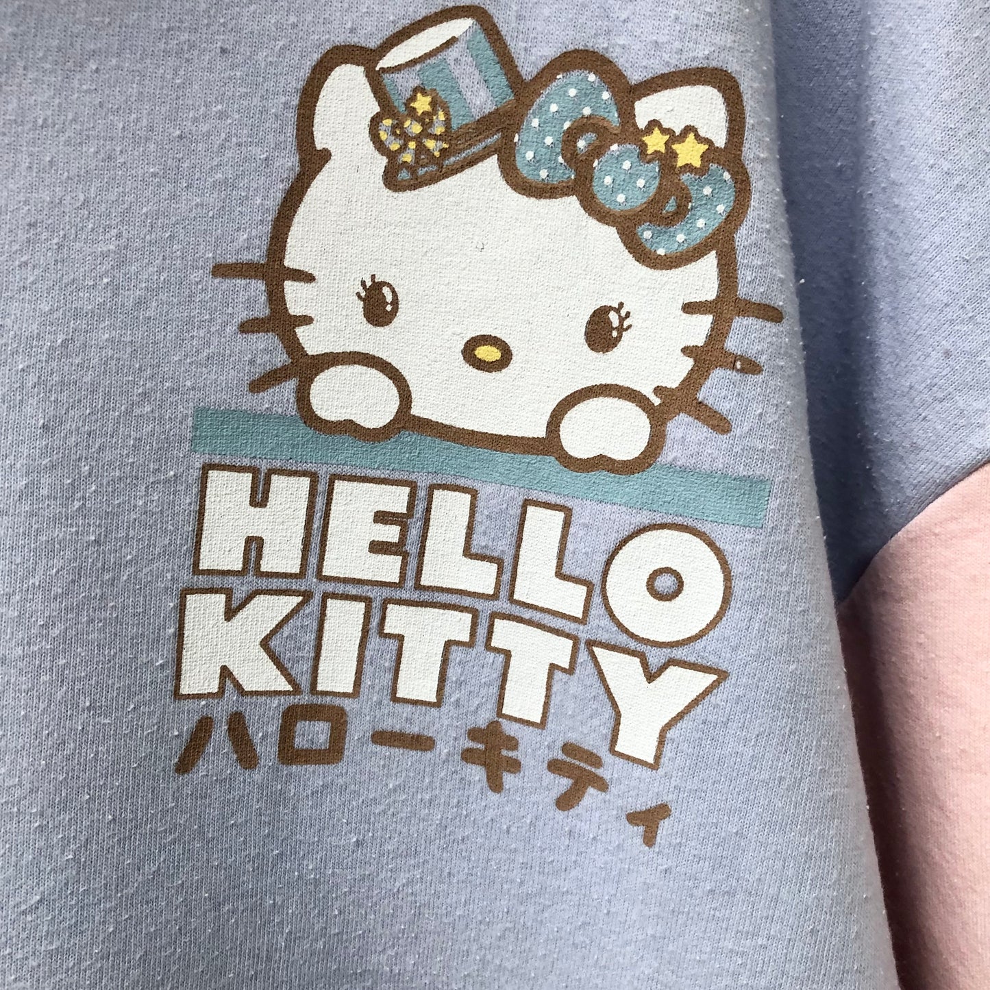 Preloved Hello Kitty Pastel Jumper - UK Size 10 (Oversized fit)