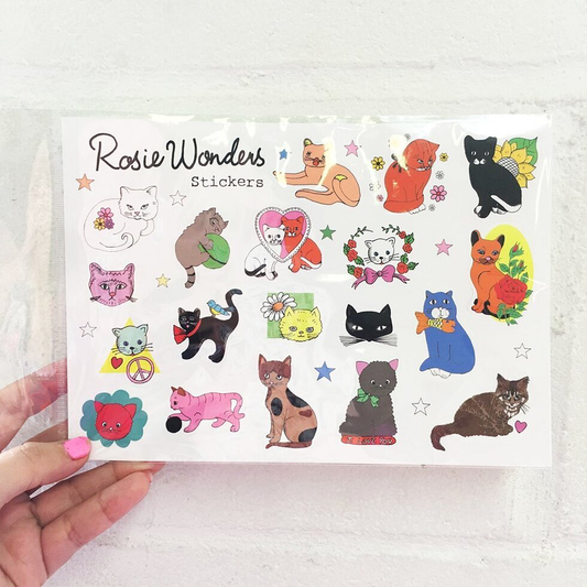 Rosie Wonders Cat Stickers