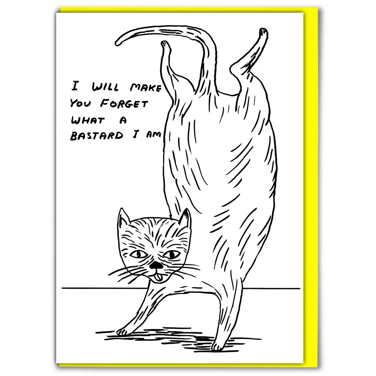 David Shrigley - Bastard Cat Card
