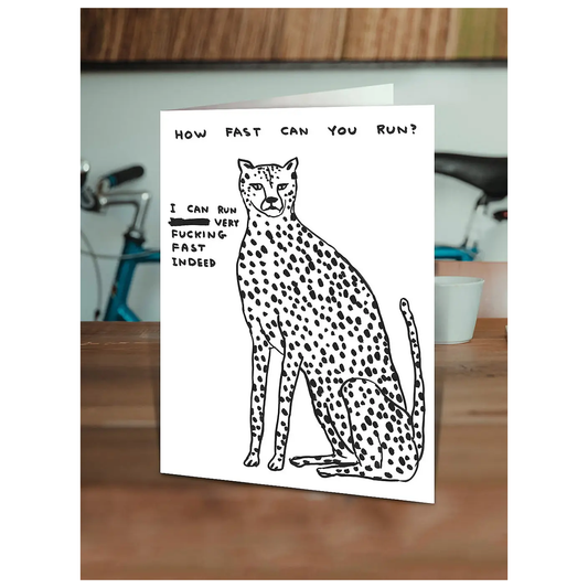 David Shrigley - Fast Cheetah Card